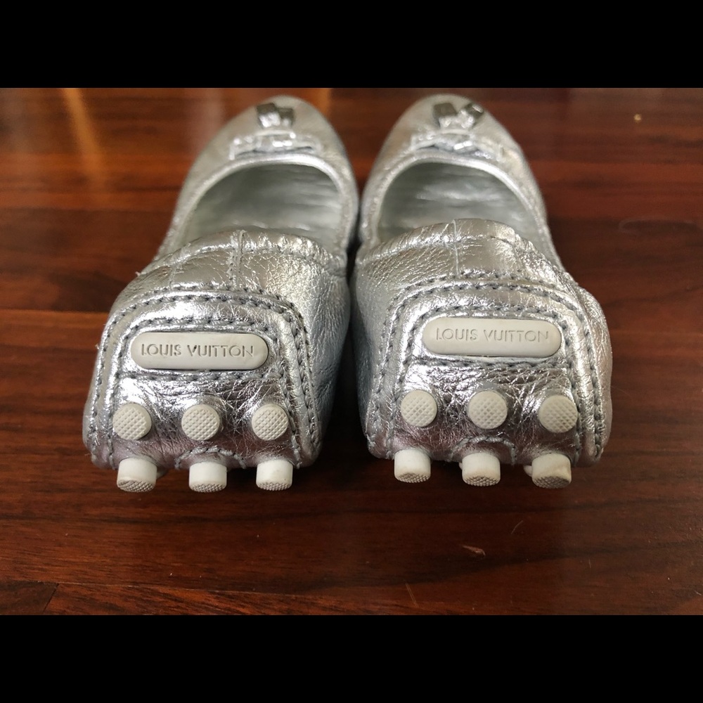 Louis Vuitton Silver Ballet Flats - Picture 9 of 11